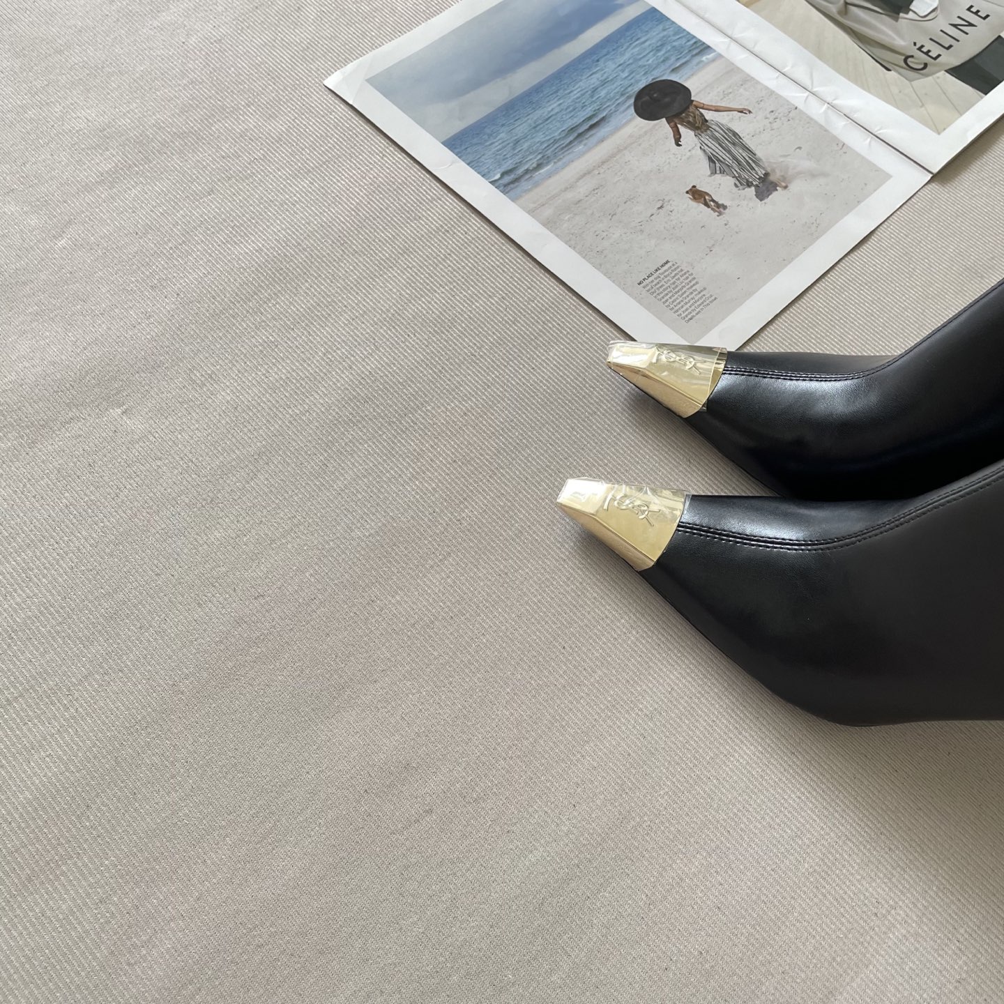 Y design autumn and winter new pointed matte ankle boots