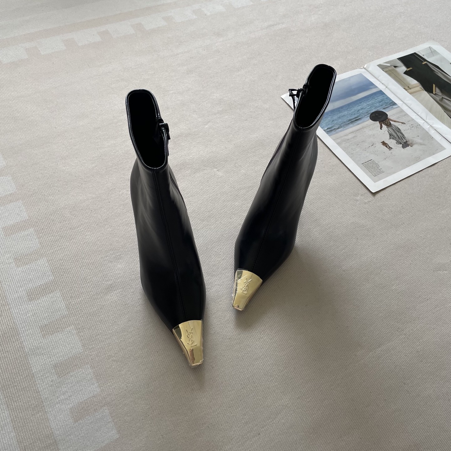 Y design autumn and winter new pointed matte ankle boots