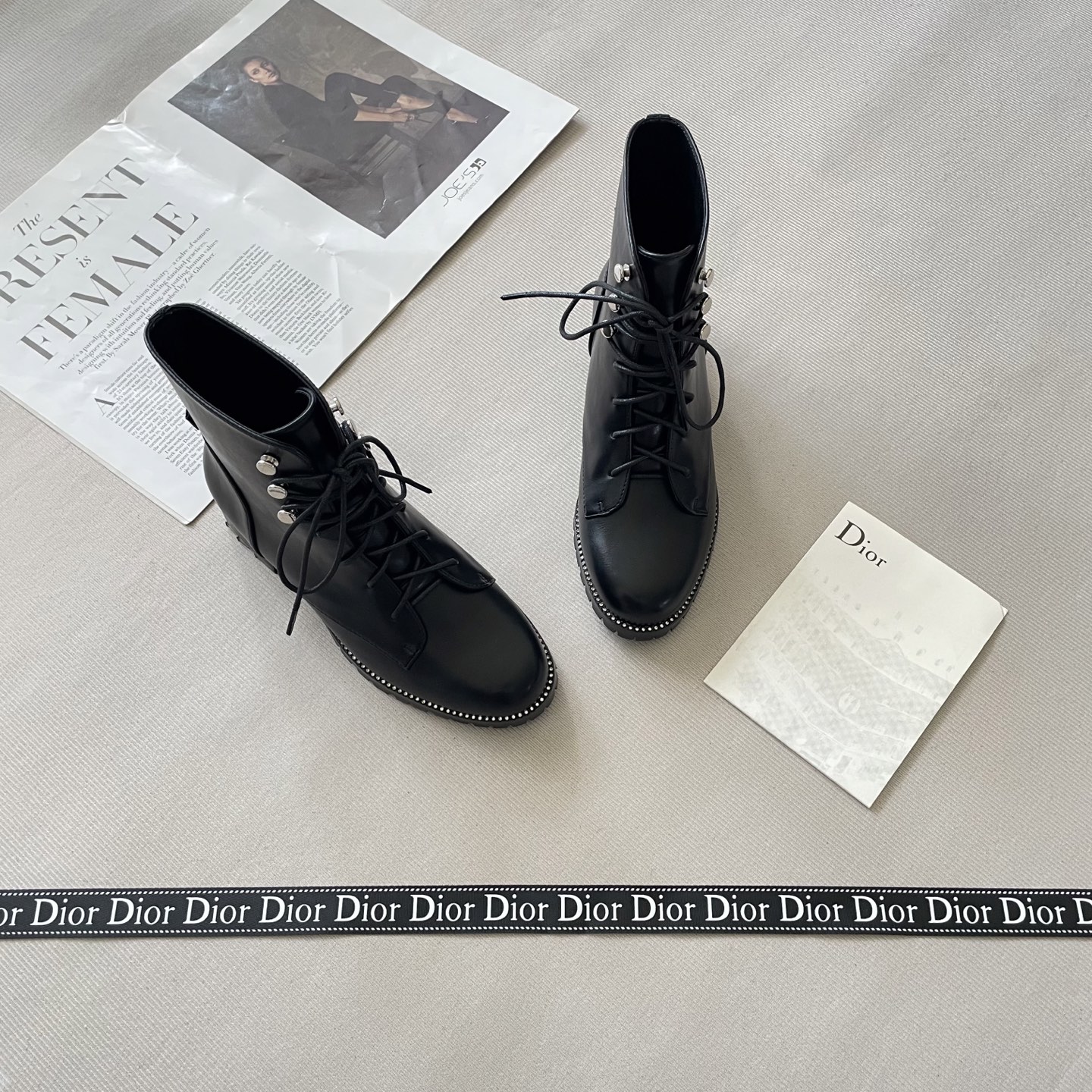 C design autumn and winter new rhinestone matte Martin boots