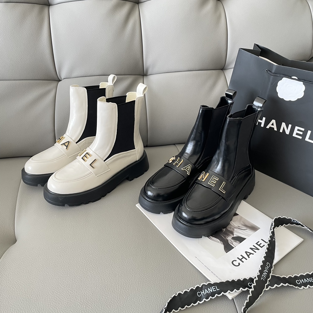 C design new letter buckle short boots