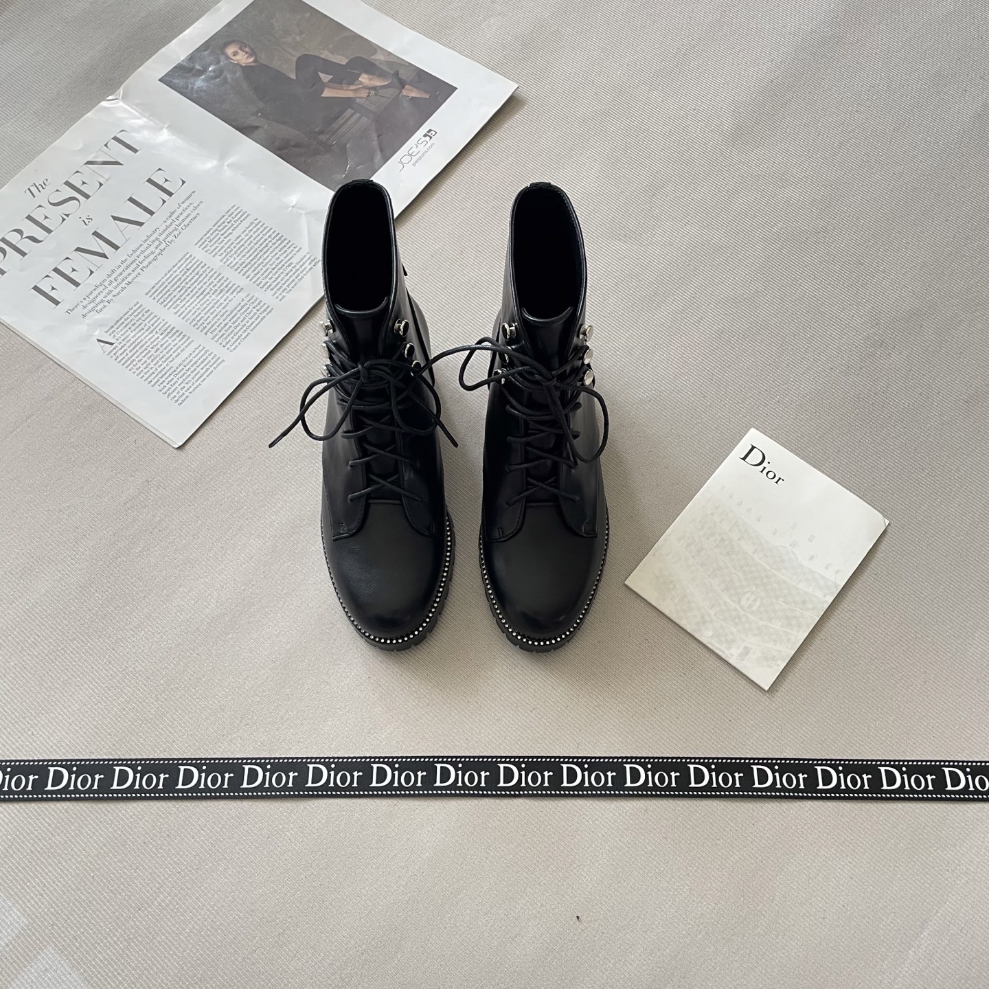 C design autumn and winter new rhinestone matte Martin boots