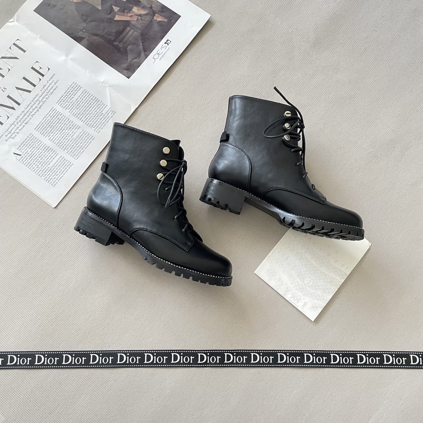 C design autumn and winter new rhinestone matte Martin boots
