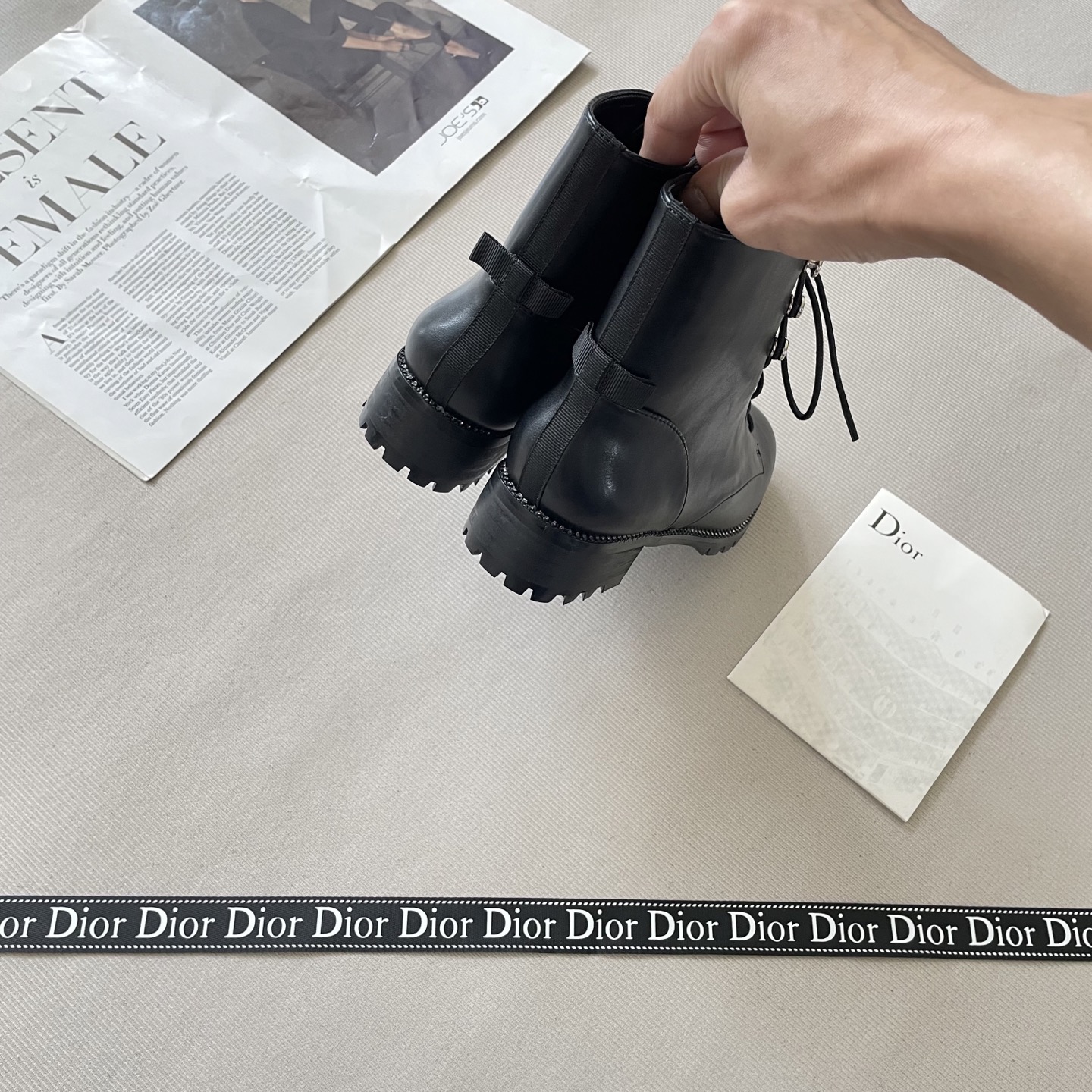 C design autumn and winter new rhinestone matte Martin boots