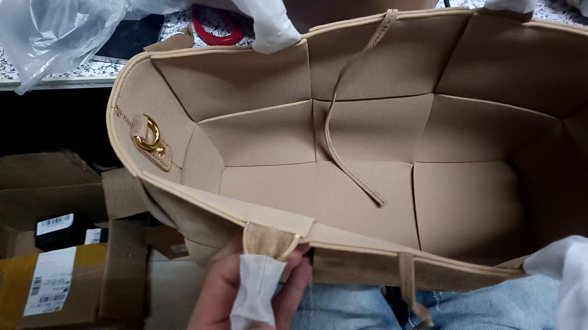 B design popular tote first layer frosted leather bag