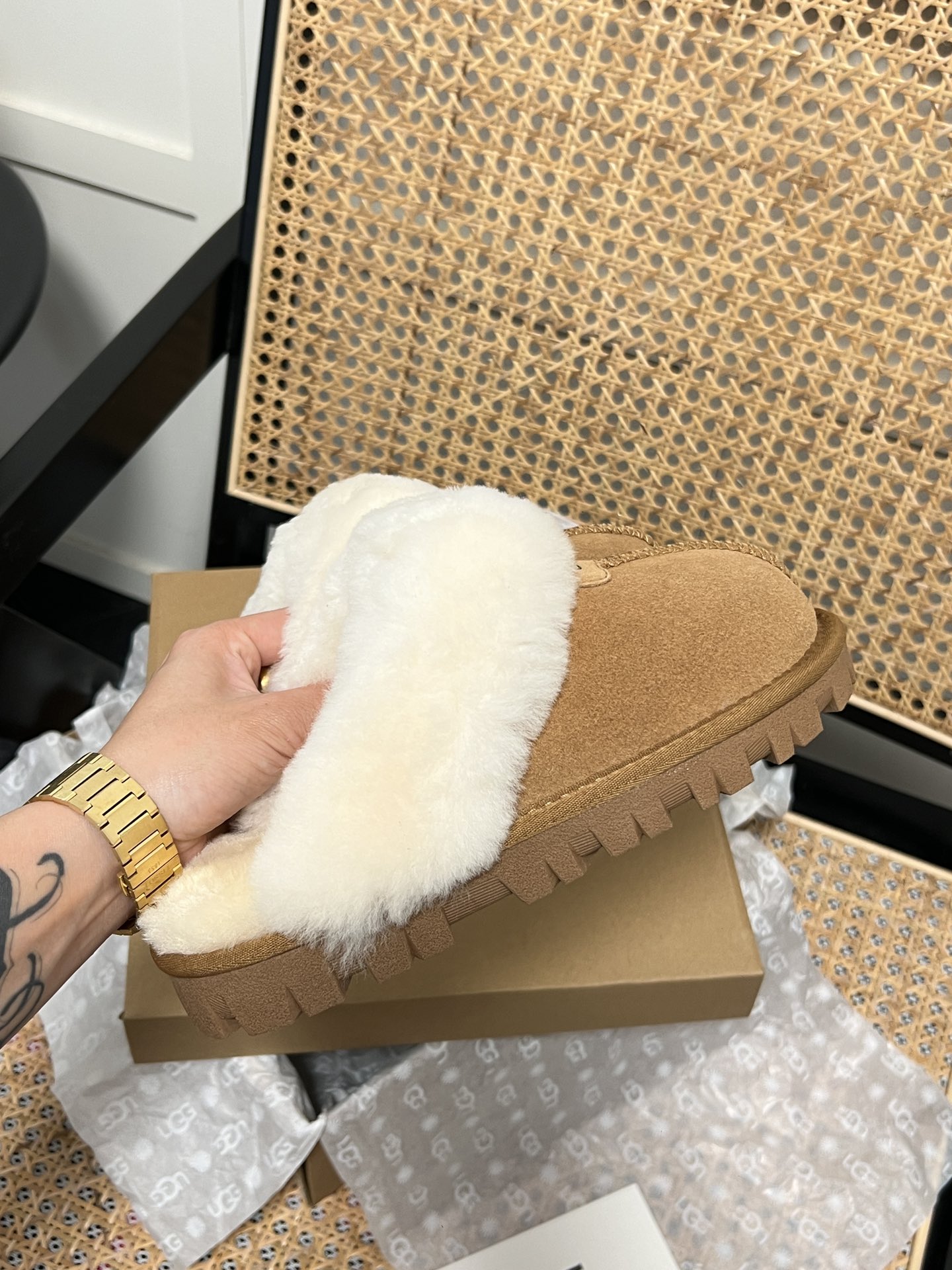 U design new classic flat fur boots
