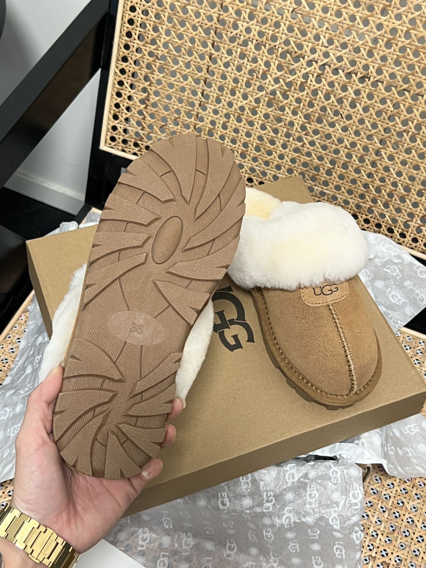 U design new classic flat fur boots