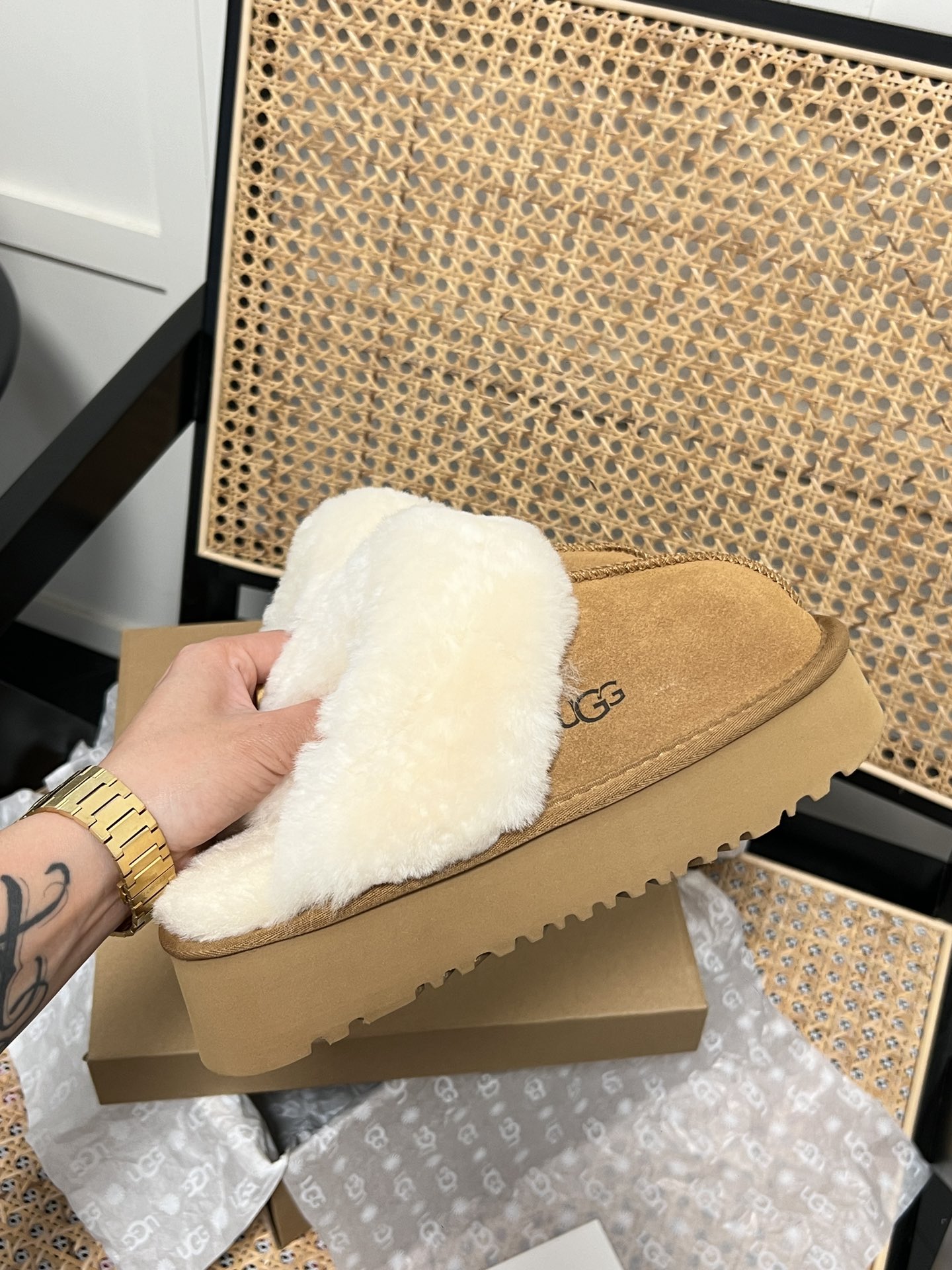 U design new classic thick-soled fur boots