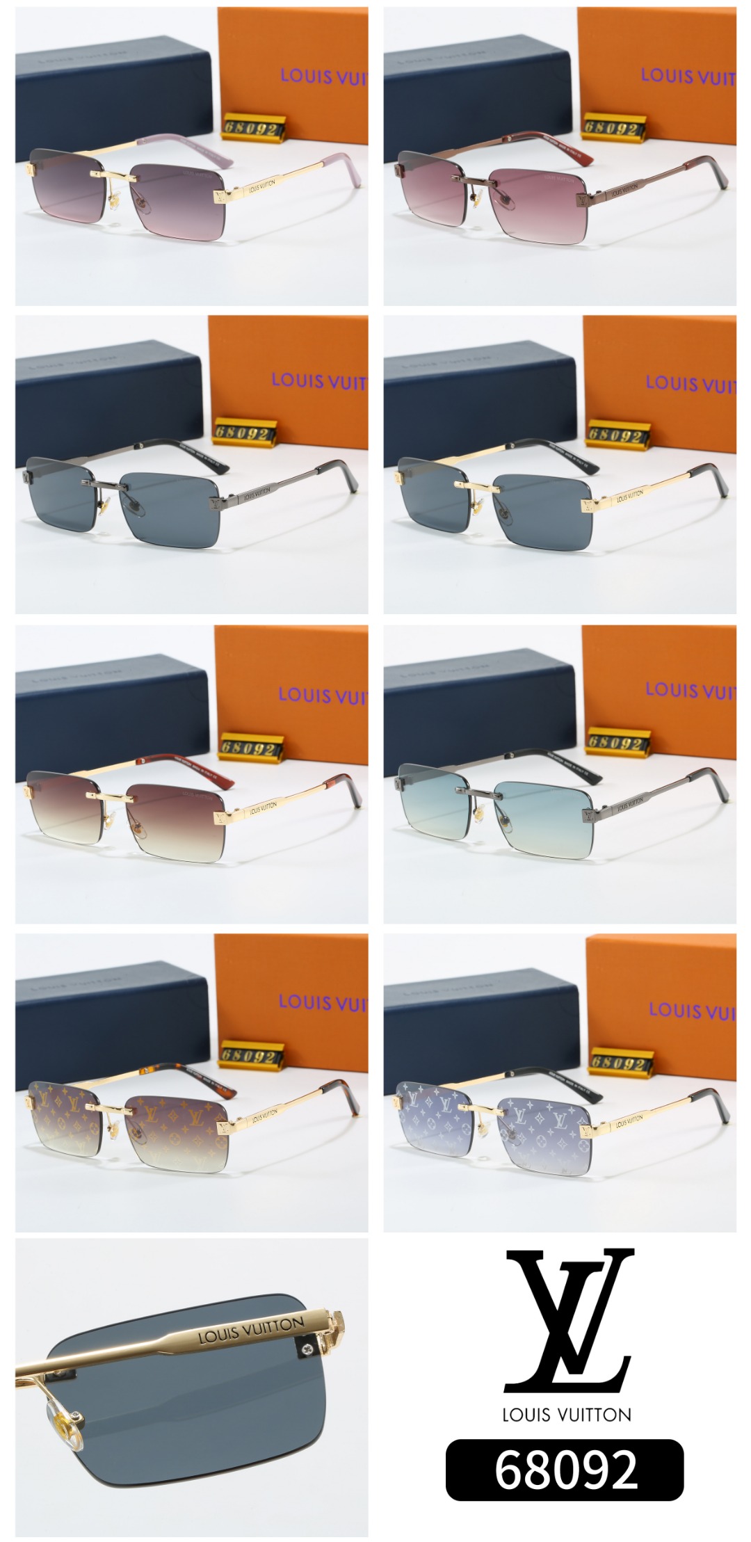 L design glasses 68092