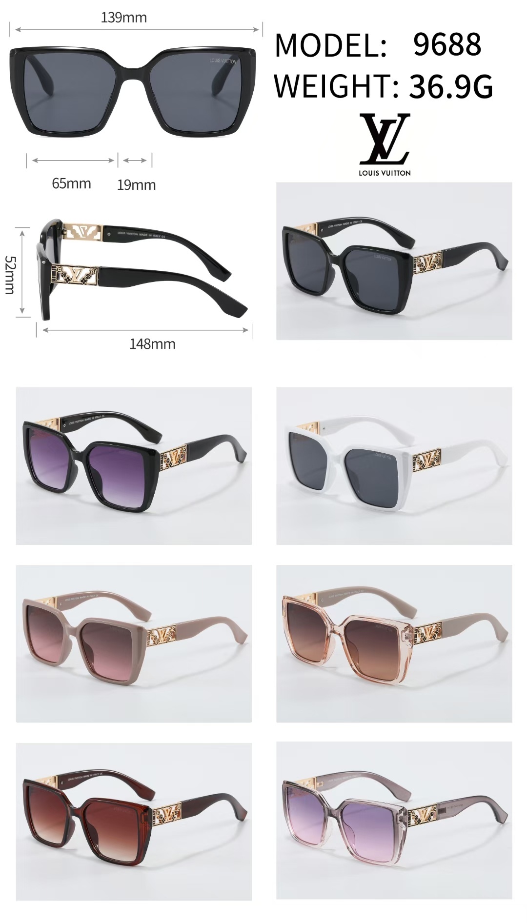 L design new glasses 9688