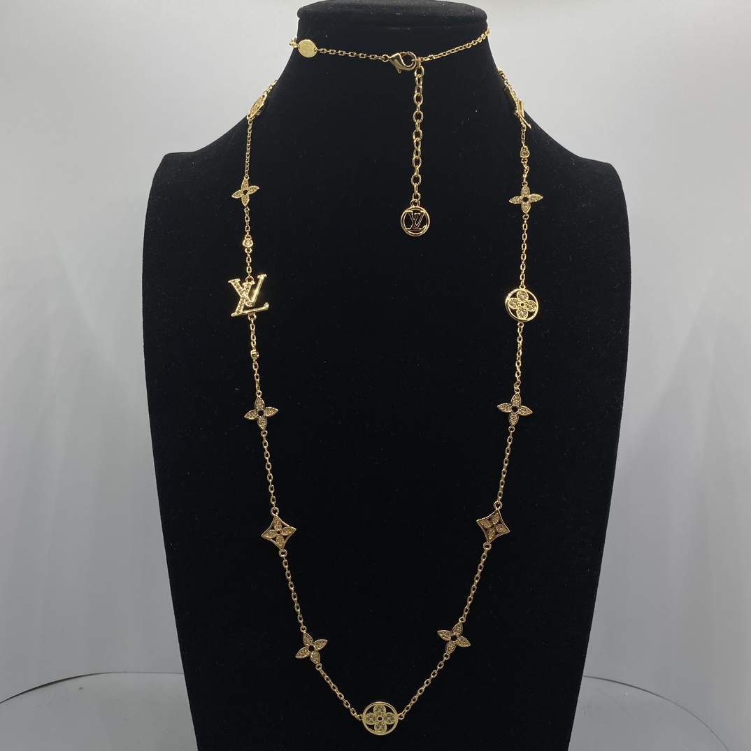 L sweater chain necklace