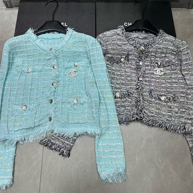 C Fashion Women's Tassel Round Neck Long Sleeve Cardigan