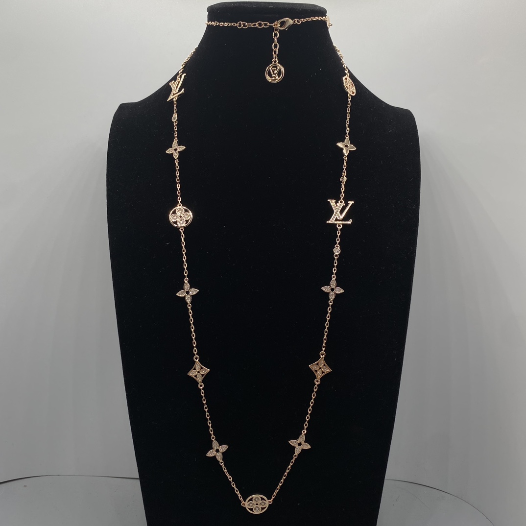 L sweater chain necklace