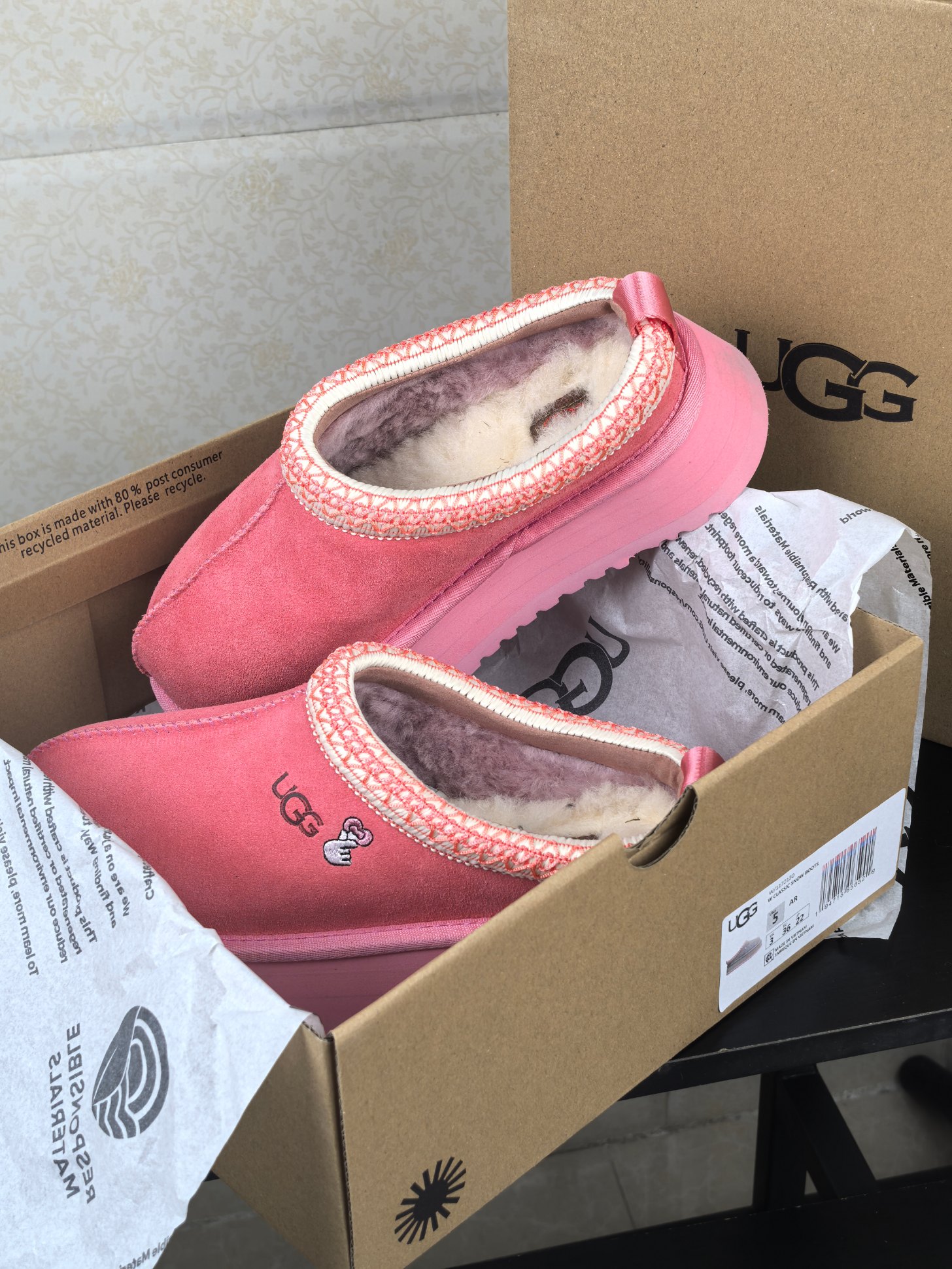 U Design Autumn/Winter New Product Thick Bottom Wool Slippers, One Step Snow Boots