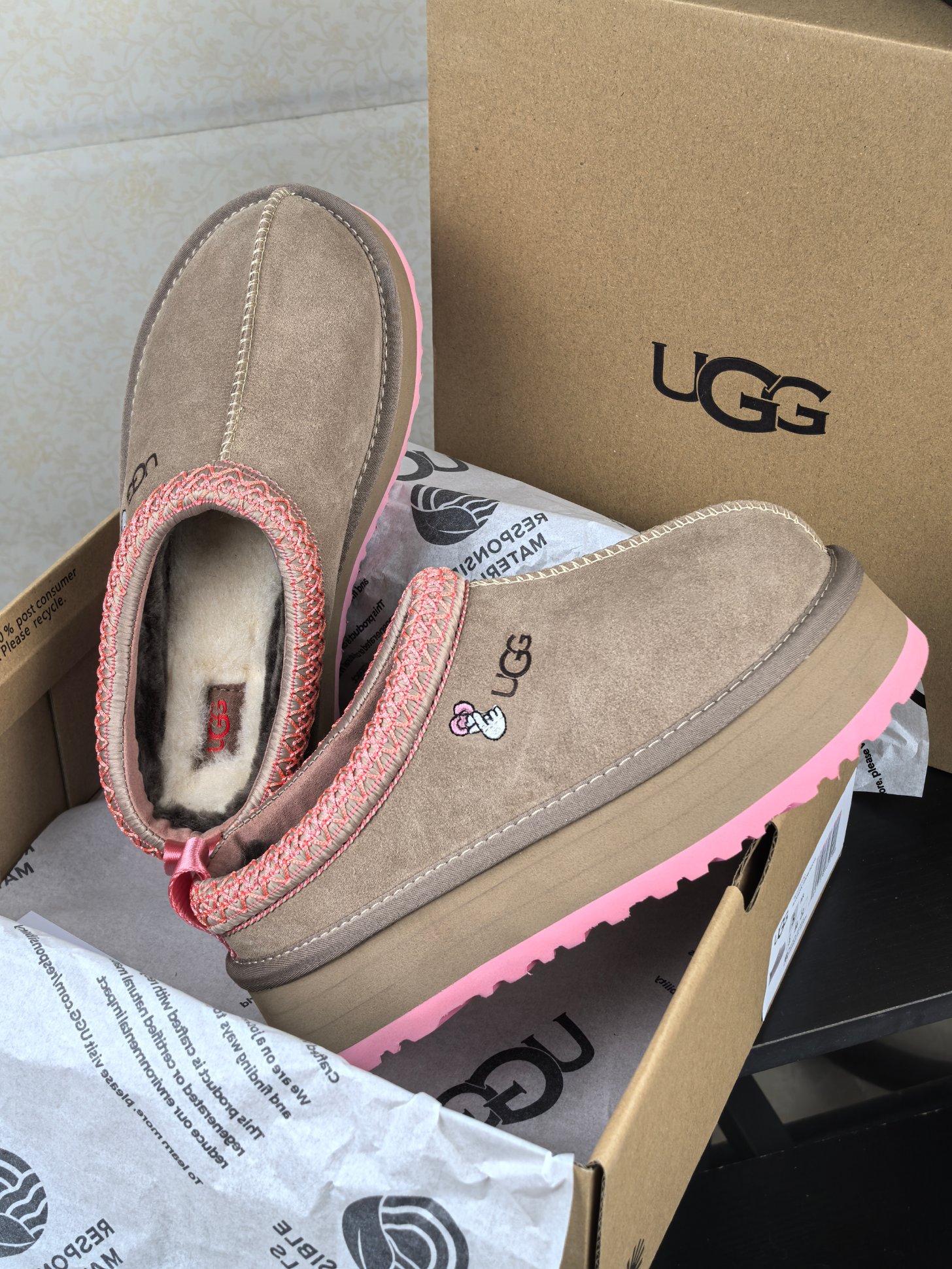 U Design Autumn/Winter New Product Thick Bottom Wool Slippers, One Step Snow Boots