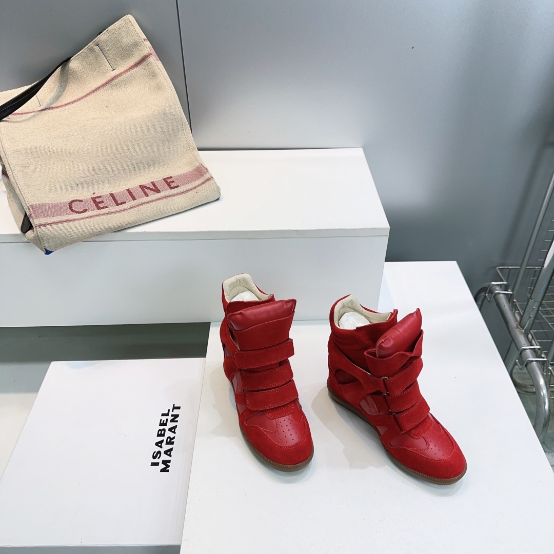 IM Design Isabel Marant 2025ss Classic High-top Ankle boots with hidden heel strap and velcro