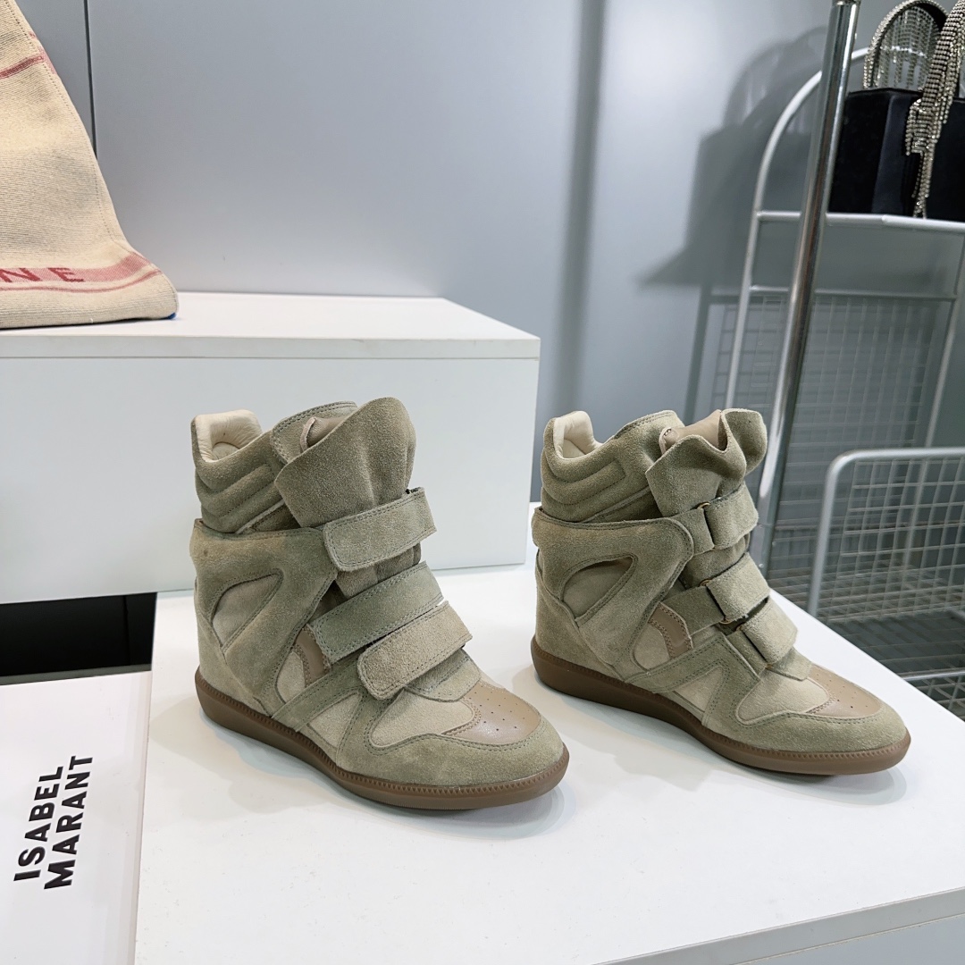 IM Design Isabel Marant 2025ss Classic High-top Ankle boots with hidden heel strap and velcro