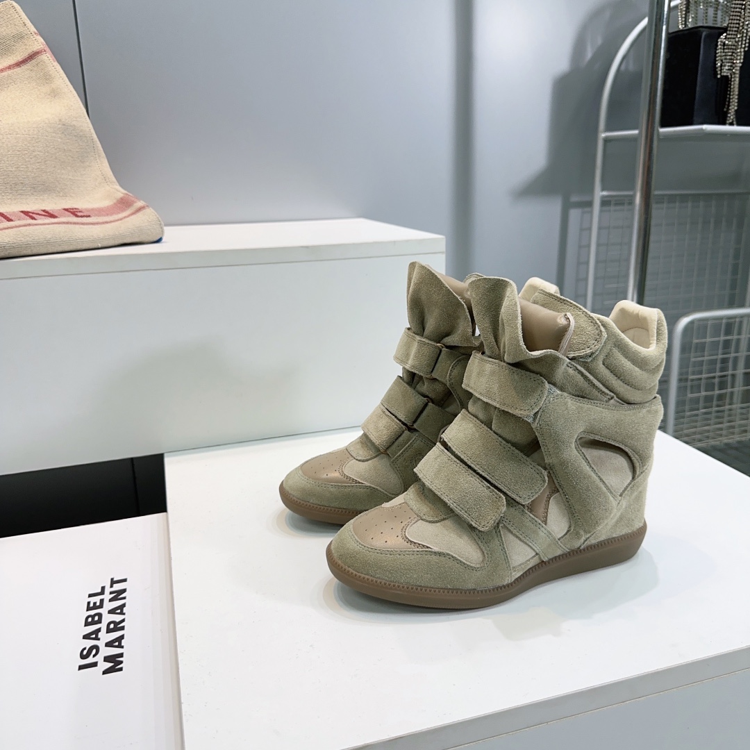 IM Design Isabel Marant 2025ss Classic High-top Ankle boots with hidden heel strap and velcro