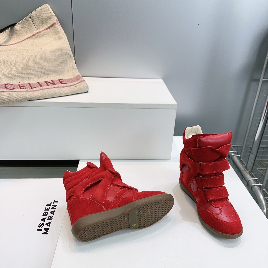 IM Design Isabel Marant 2025ss Classic High-top Ankle boots with hidden heel strap and velcro