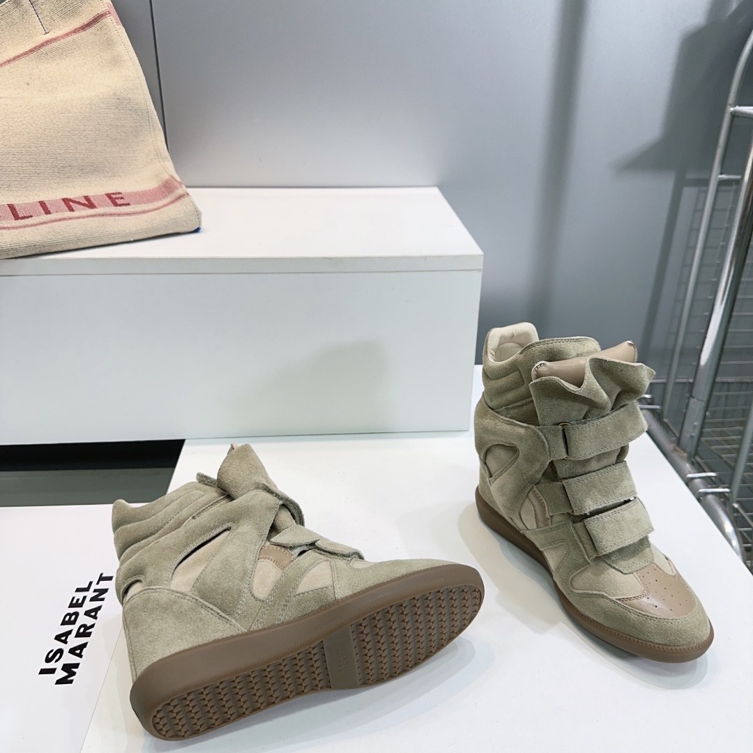 IM Design Isabel Marant 2025ss Classic High-top Ankle boots with hidden heel strap and velcro