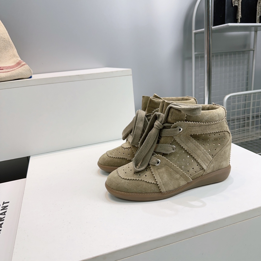 IM Design Isabel Marant 2025ss Classic High-top Ankle boots with hidden heel strap and velcro