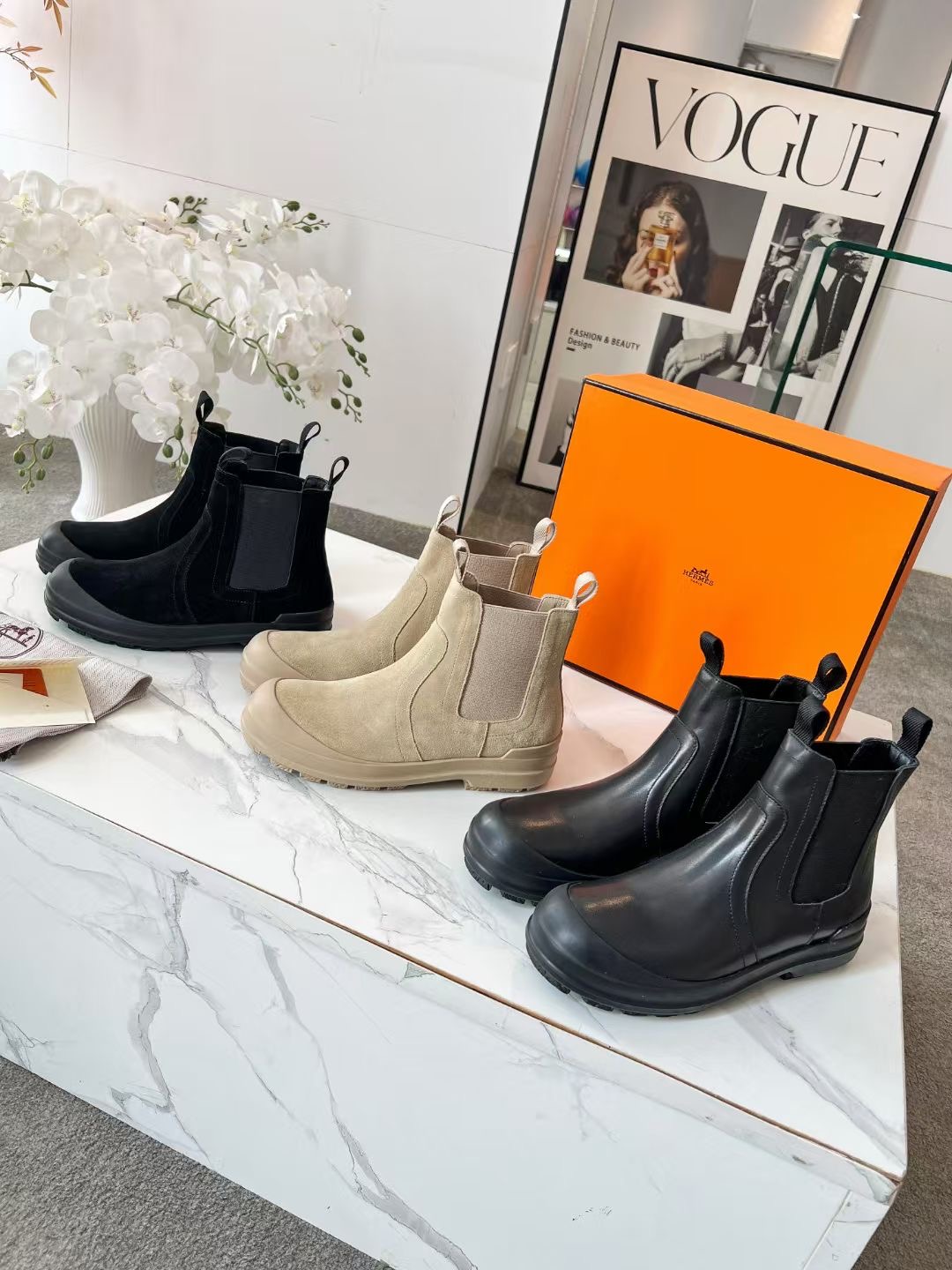 H design 2025 autumn and winter new elastic band short boots