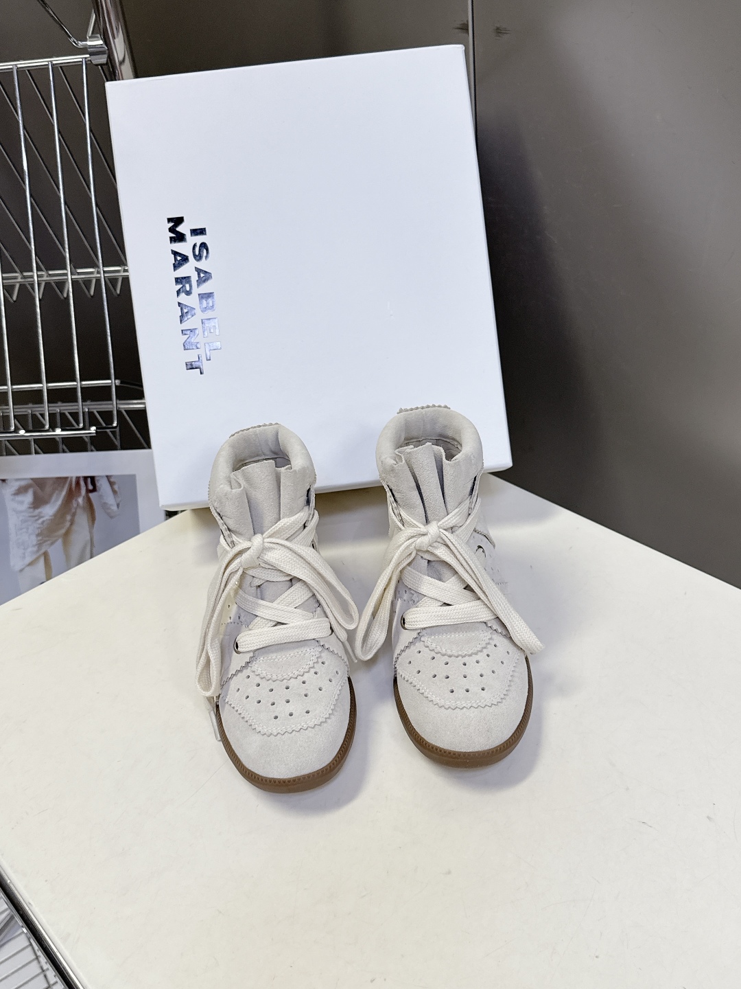 IM Design ISABEL MARANT High-top Boots with Hidden heel (lace-up)