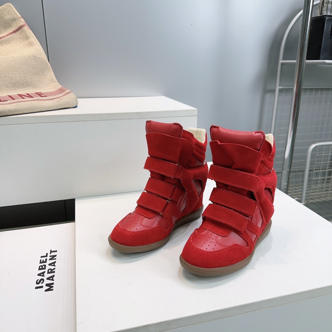 IM Design Isabel Marant 2025ss Classic High-top Ankle boots with hidden heel strap and velcro