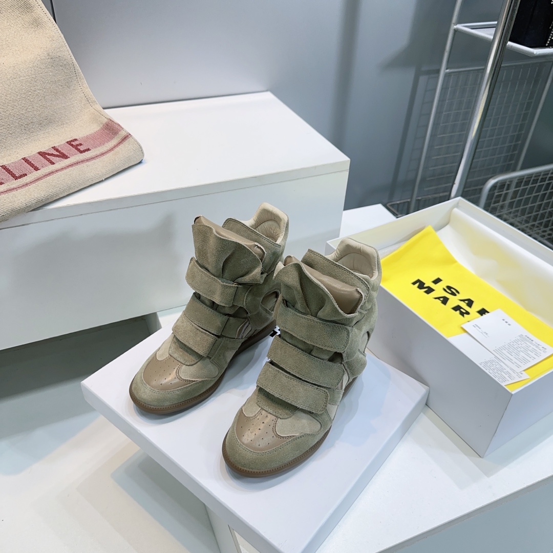 IM Design Isabel Marant 2025ss Classic High-top Ankle boots with hidden heel strap and velcro