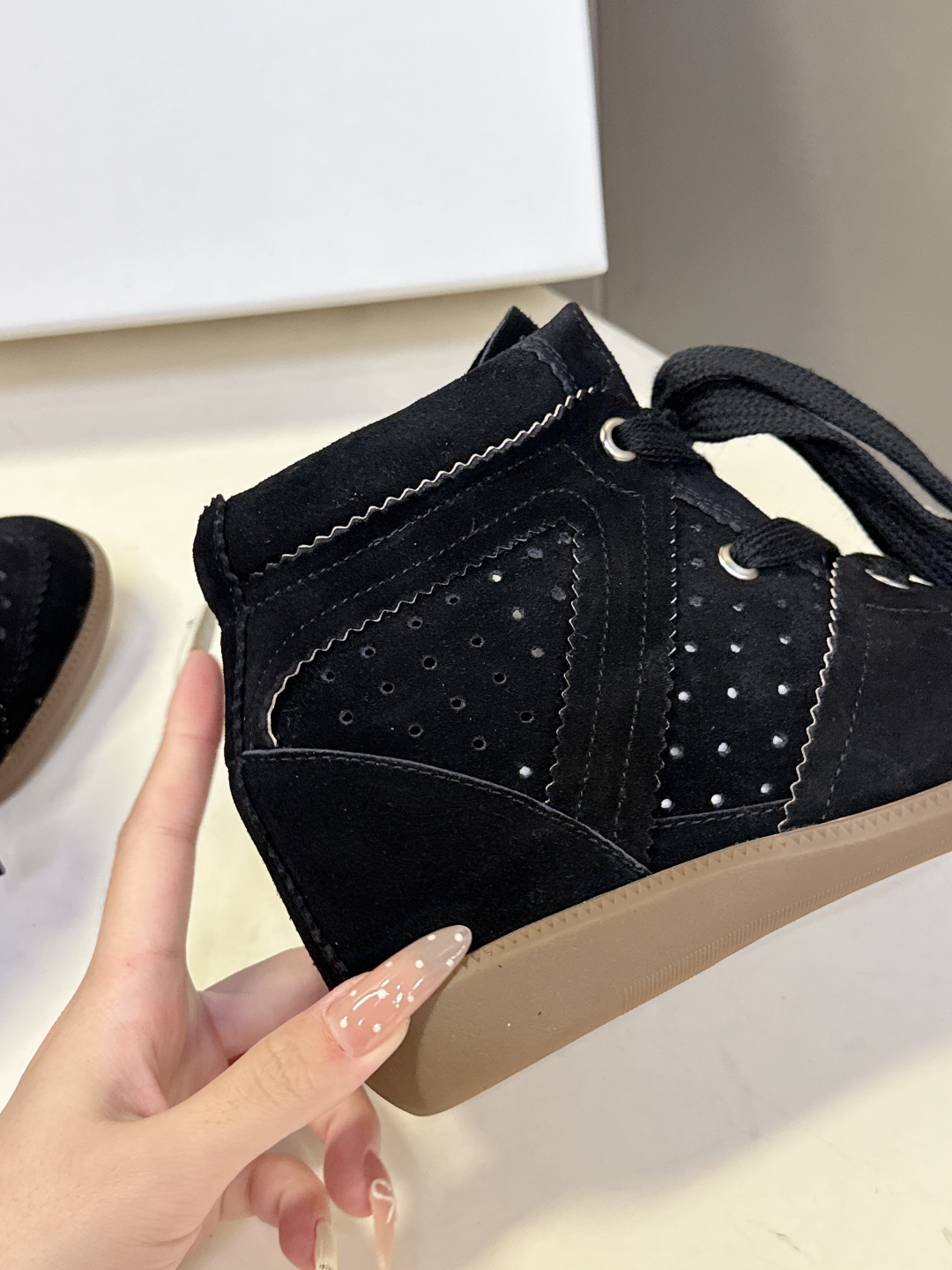 IM Design ISABEL MARANT High-top Boots with Hidden heel (lace-up)