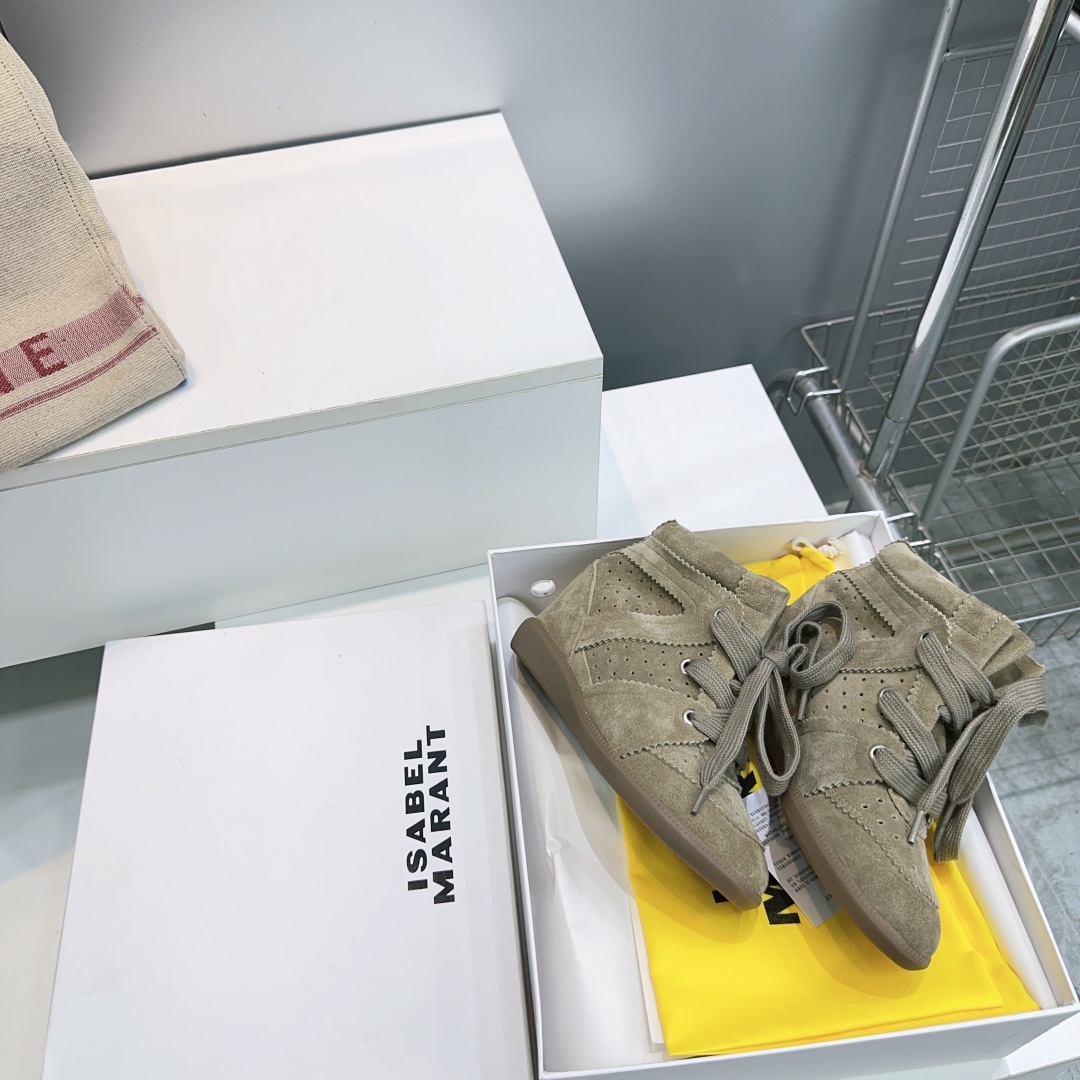 IM Design Isabel Marant 2025ss Classic High-top Ankle boots with hidden heel strap and velcro