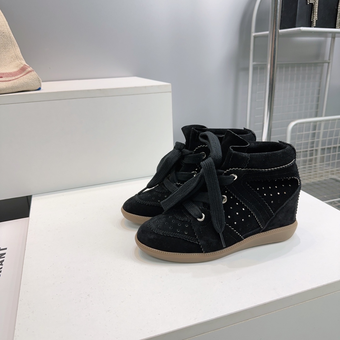 IM Design Isabel Marant 2025ss Classic High-top Ankle boots with hidden heel strap and velcro