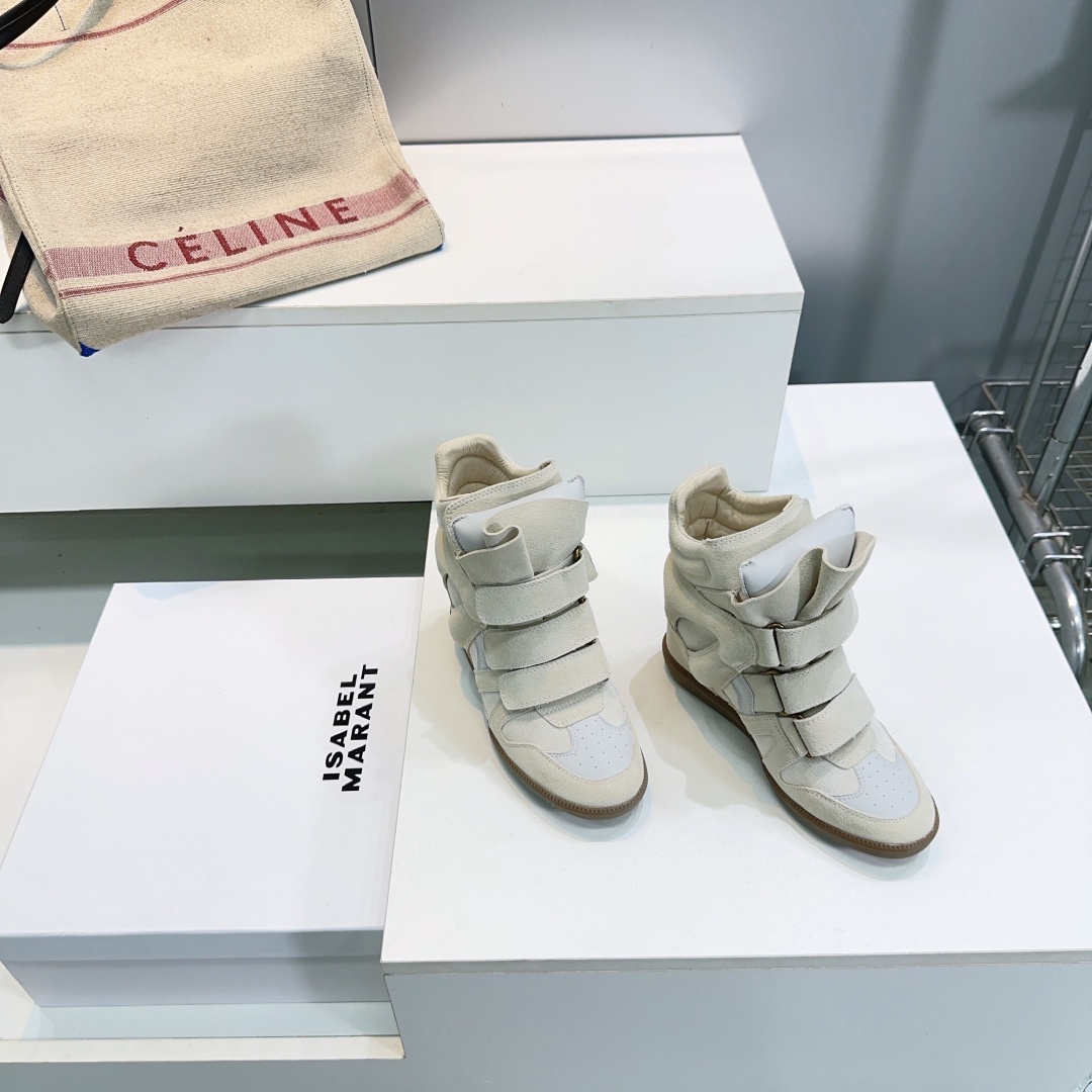 IM Design Isabel Marant 2025ss Classic High-top Ankle boots with hidden heel strap and velcro
