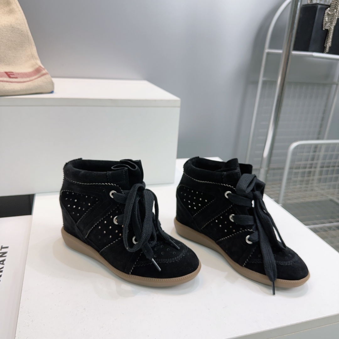 IM Design Isabel Marant 2025ss Classic High-top Ankle boots with hidden heel strap and velcro