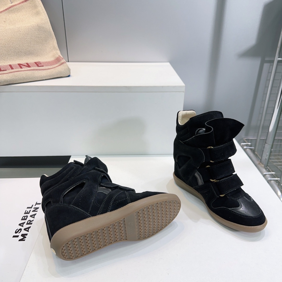 IM Design Isabel Marant 2025ss Classic High-top Ankle boots with hidden heel strap and velcro