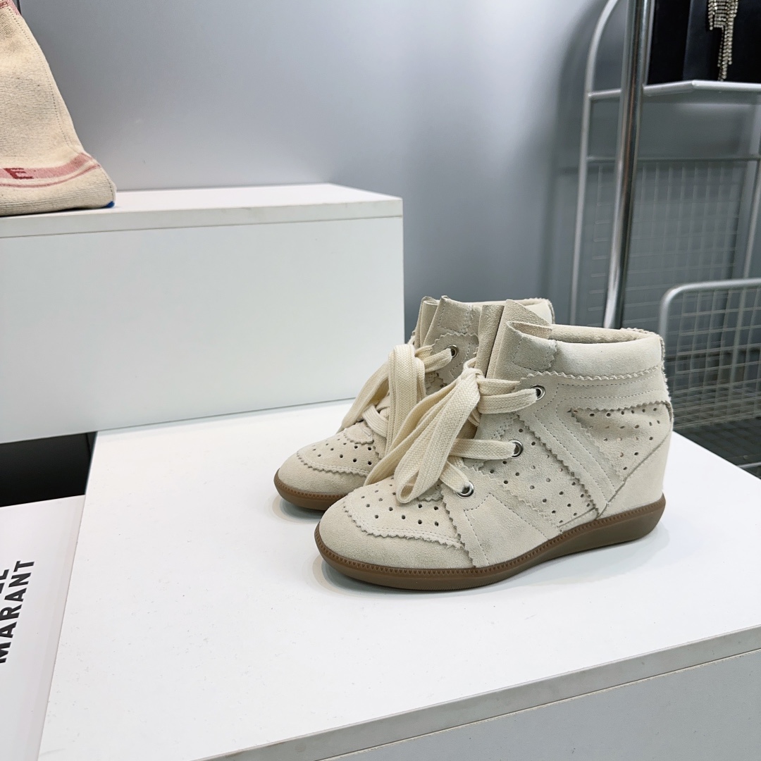 IM Design Isabel Marant 2025ss Classic High-top Ankle boots with hidden heel strap and velcro