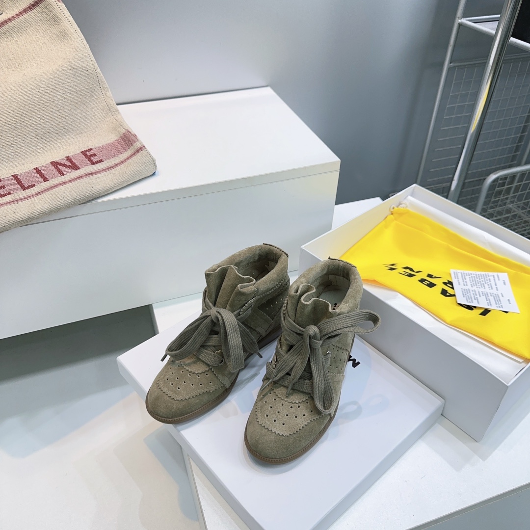 IM Design Isabel Marant 2025ss Classic High-top Ankle boots with hidden heel strap and velcro