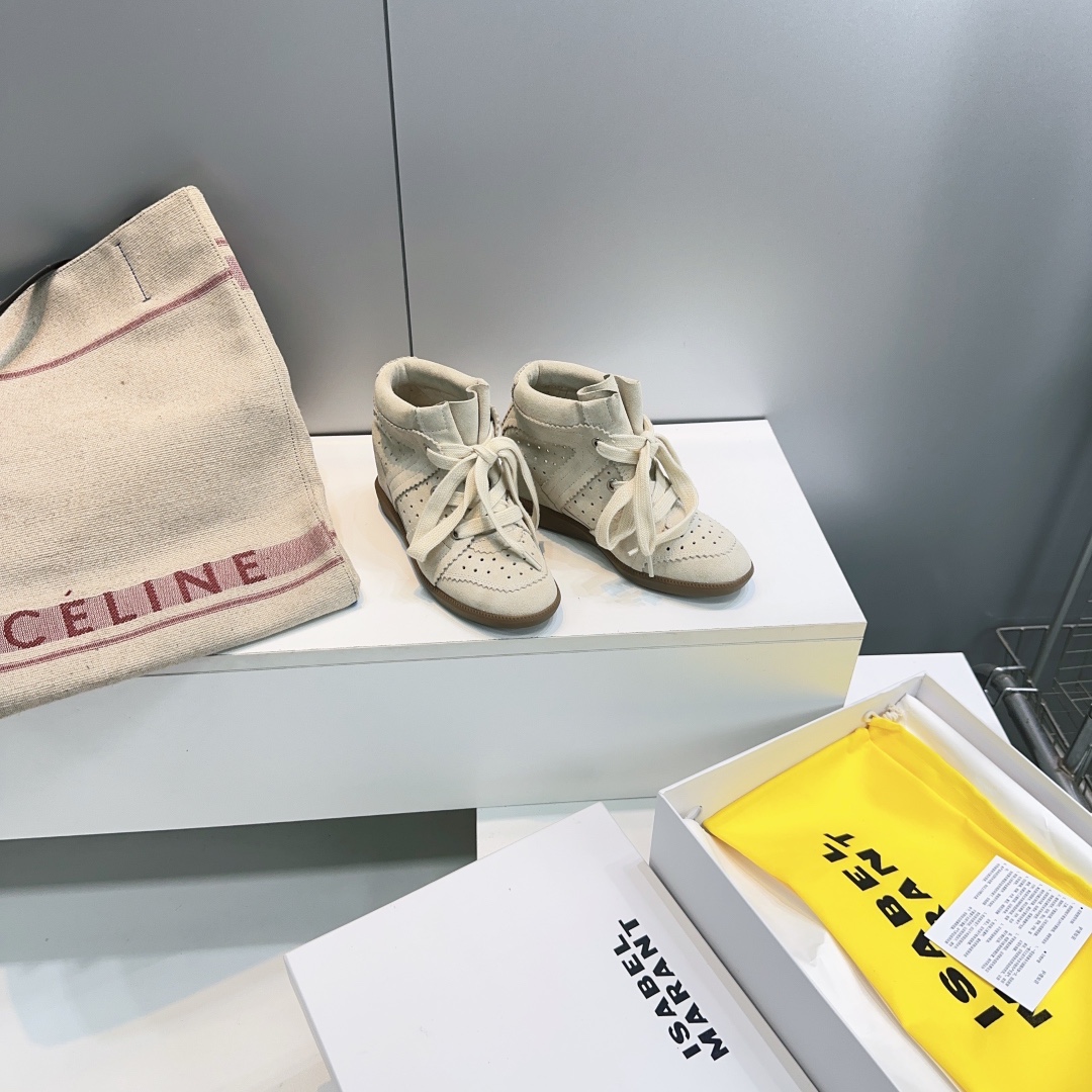 IM Design Isabel Marant 2025ss Classic High-top Ankle boots with hidden heel strap and velcro