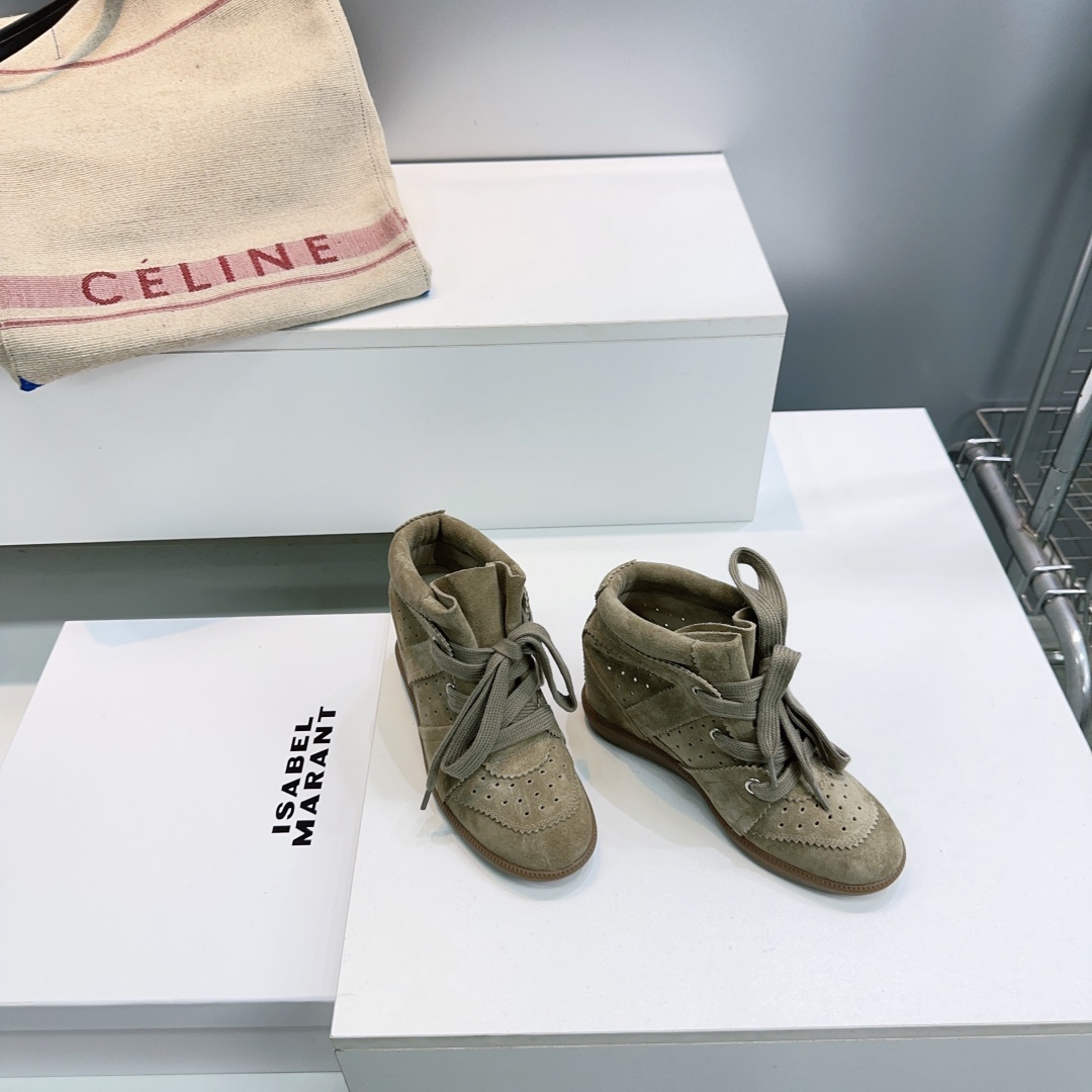 IM Design Isabel Marant 2025ss Classic High-top Ankle boots with hidden heel strap and velcro