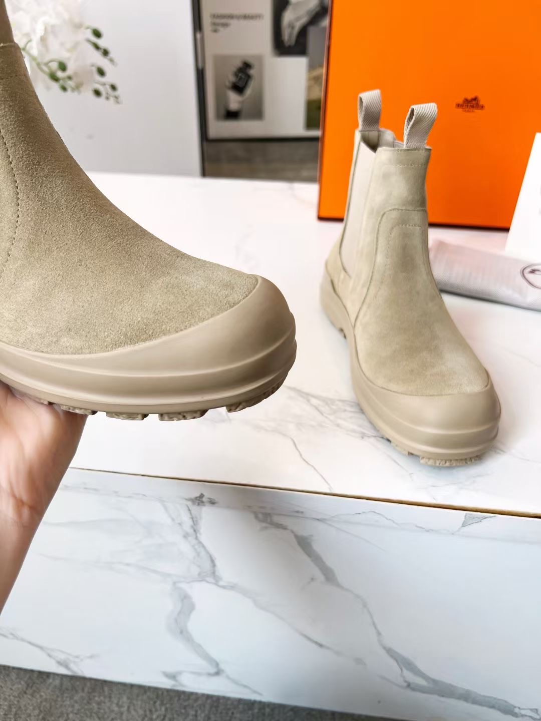 H design 2025 autumn and winter new elastic band short boots