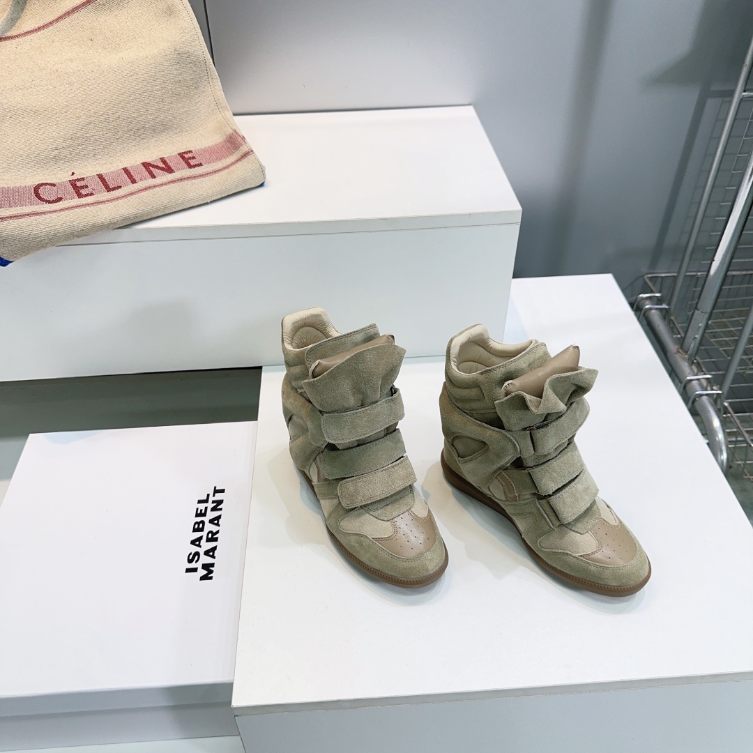 IM Design Isabel Marant 2025ss Classic High-top Ankle boots with hidden heel strap and velcro