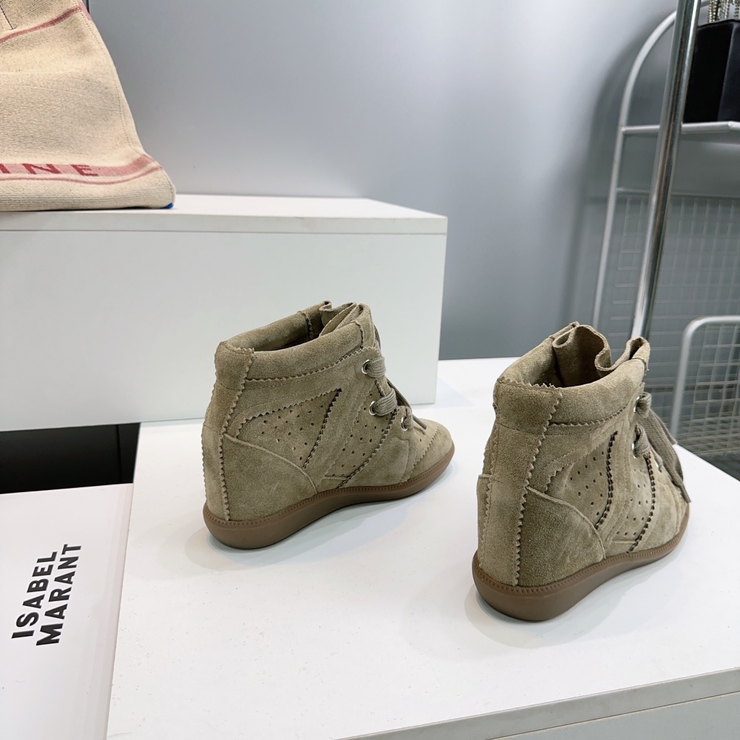 IM Design Isabel Marant 2025ss Classic High-top Ankle boots with hidden heel strap and velcro