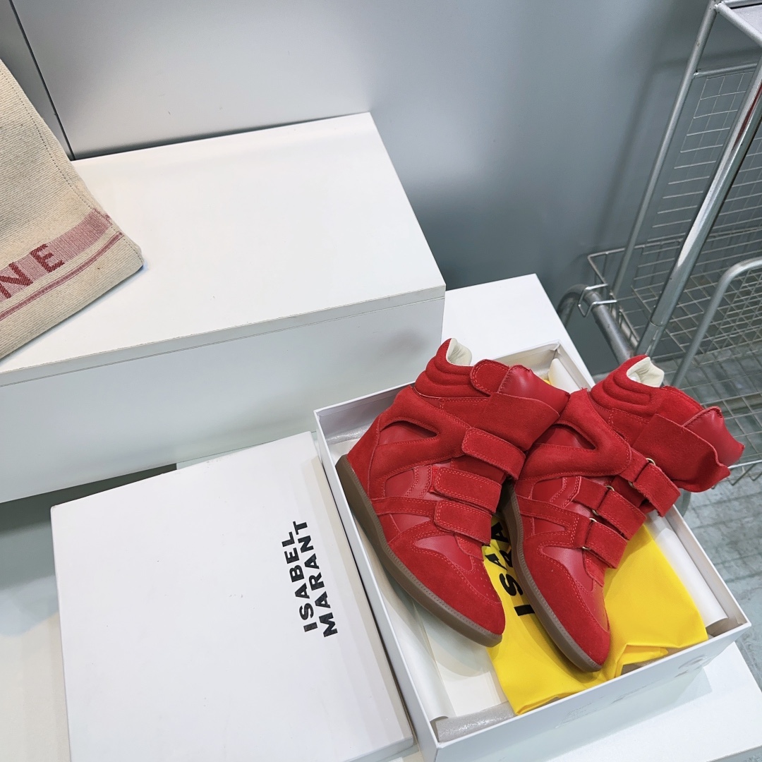 IM Design Isabel Marant 2025ss Classic High-top Ankle boots with hidden heel strap and velcro