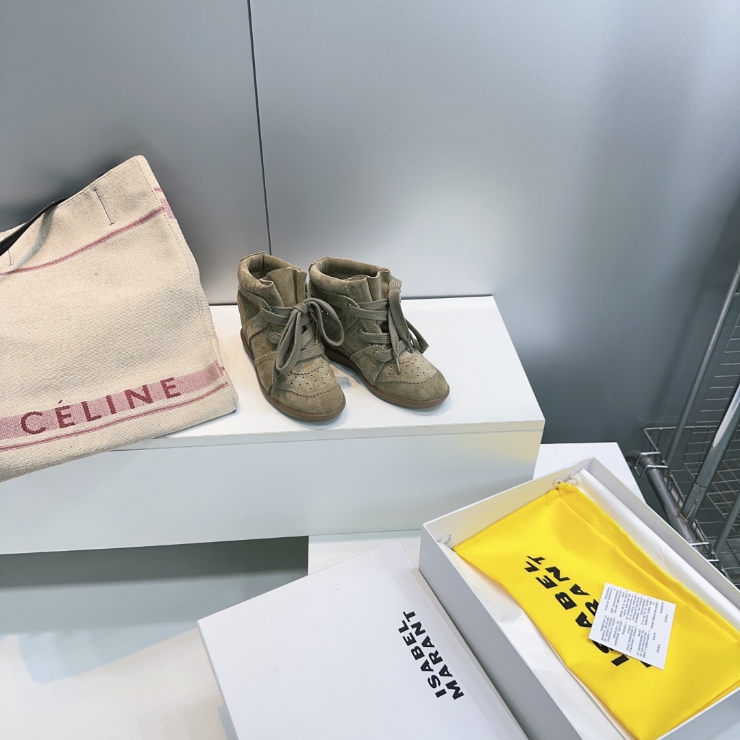 IM Design Isabel Marant 2025ss Classic High-top Ankle boots with hidden heel strap and velcro