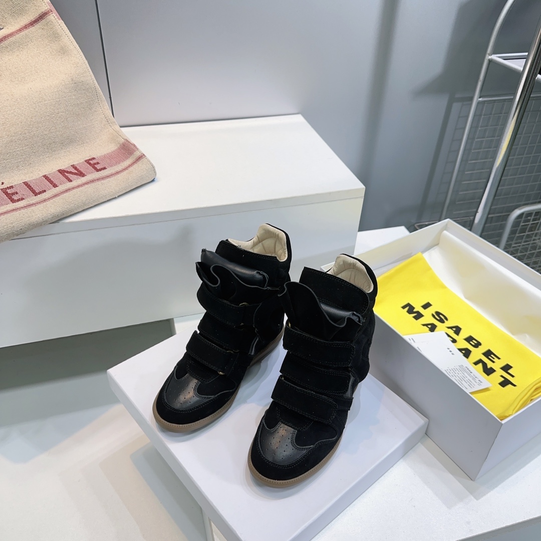 IM Design Isabel Marant 2025ss Classic High-top Ankle boots with hidden heel strap and velcro