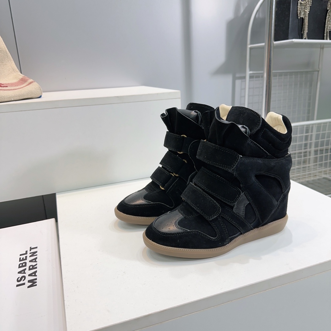 IM Design Isabel Marant 2025ss Classic High-top Ankle boots with hidden heel strap and velcro
