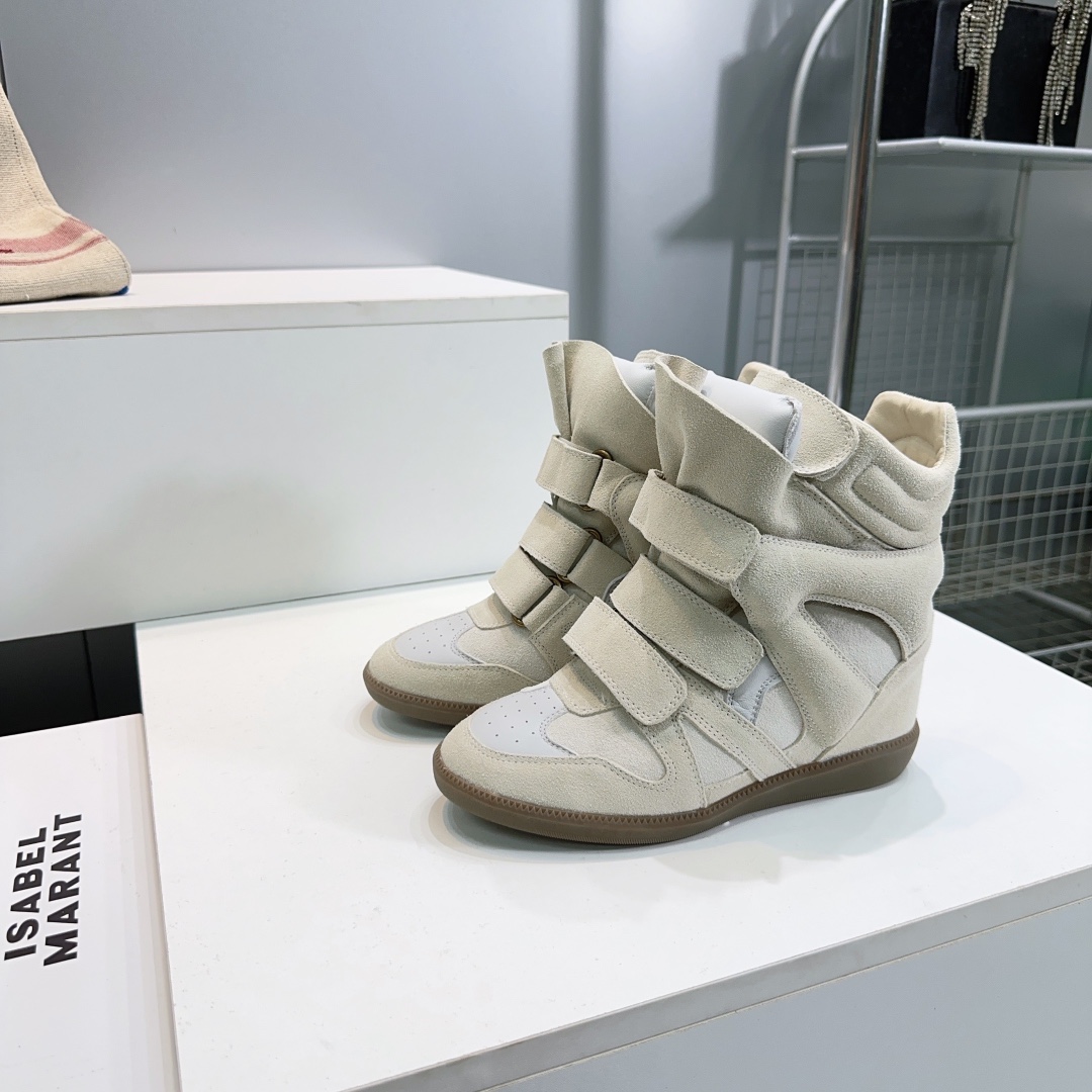 IM Design Isabel Marant 2025ss Classic High-top Ankle boots with hidden heel strap and velcro