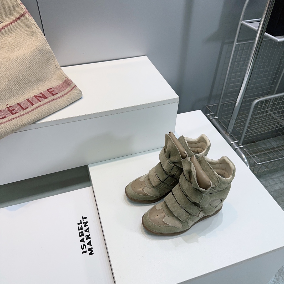 IM Design Isabel Marant 2025ss Classic High-top Ankle boots with hidden heel strap and velcro