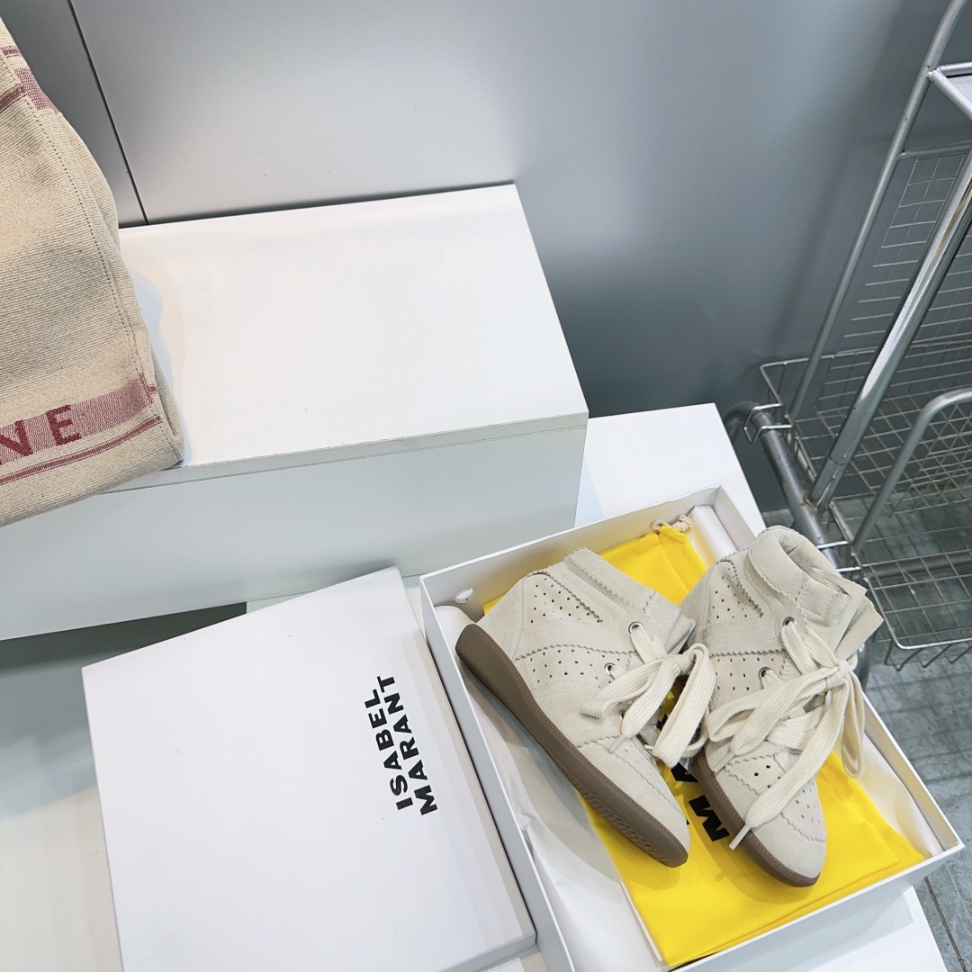 IM Design Isabel Marant 2025ss Classic High-top Ankle boots with hidden heel strap and velcro