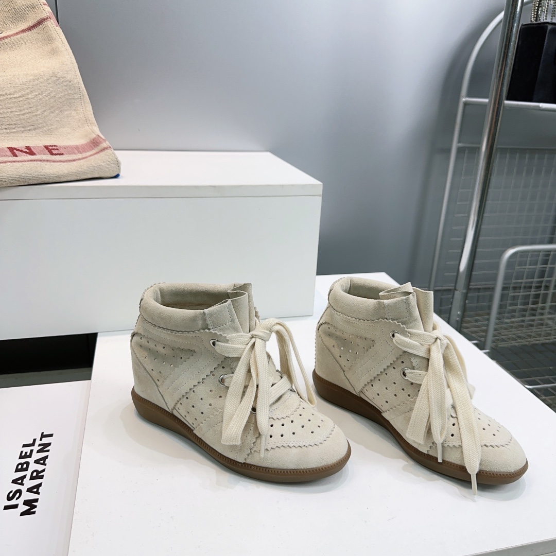 IM Design Isabel Marant 2025ss Classic High-top Ankle boots with hidden heel strap and velcro
