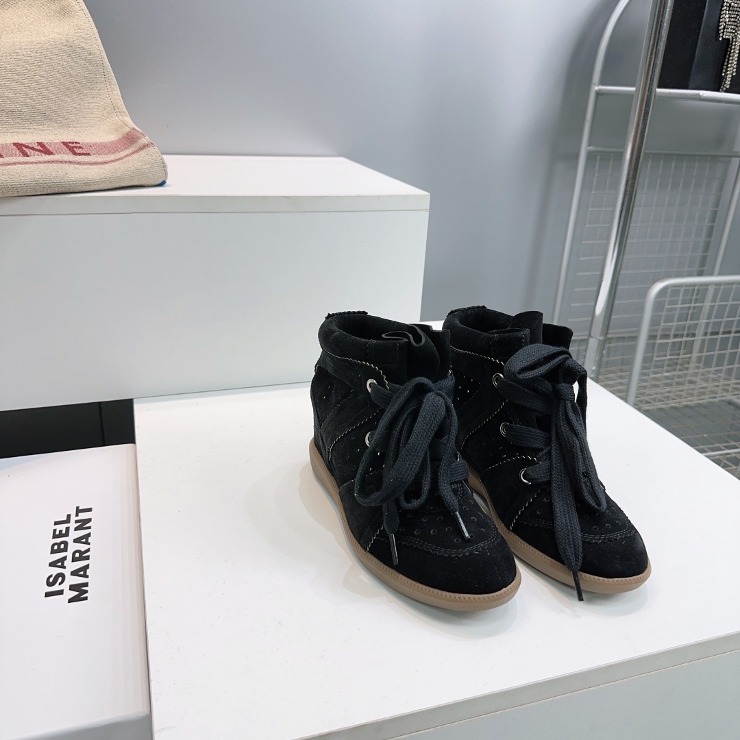 IM Design Isabel Marant 2025ss Classic High-top Ankle boots with hidden heel strap and velcro